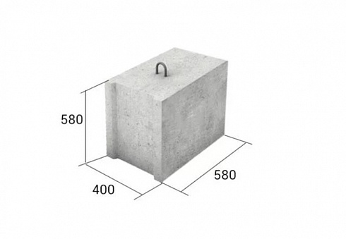 Фундаментный блок ФБС 0,25 тонн (6х4х6)